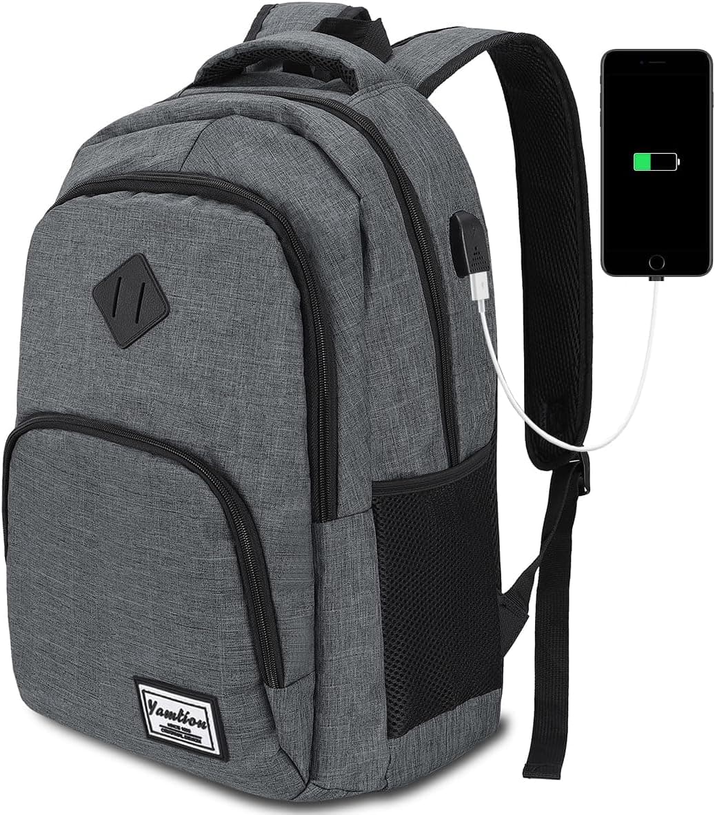 YAMTION Mochila Escolar,Mochila Instituto Hombre y Mujer Juvenil Mochila Portatil para Adolescente Estudiante Universidad Instituto Oficina Trabajo