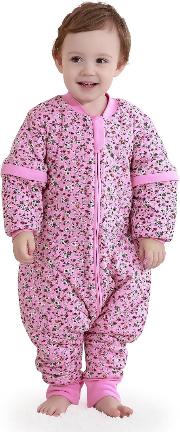 Mosebears Saco de dormir bebé 2.5 TOG, algodón,(Rose,6-18 meses)
