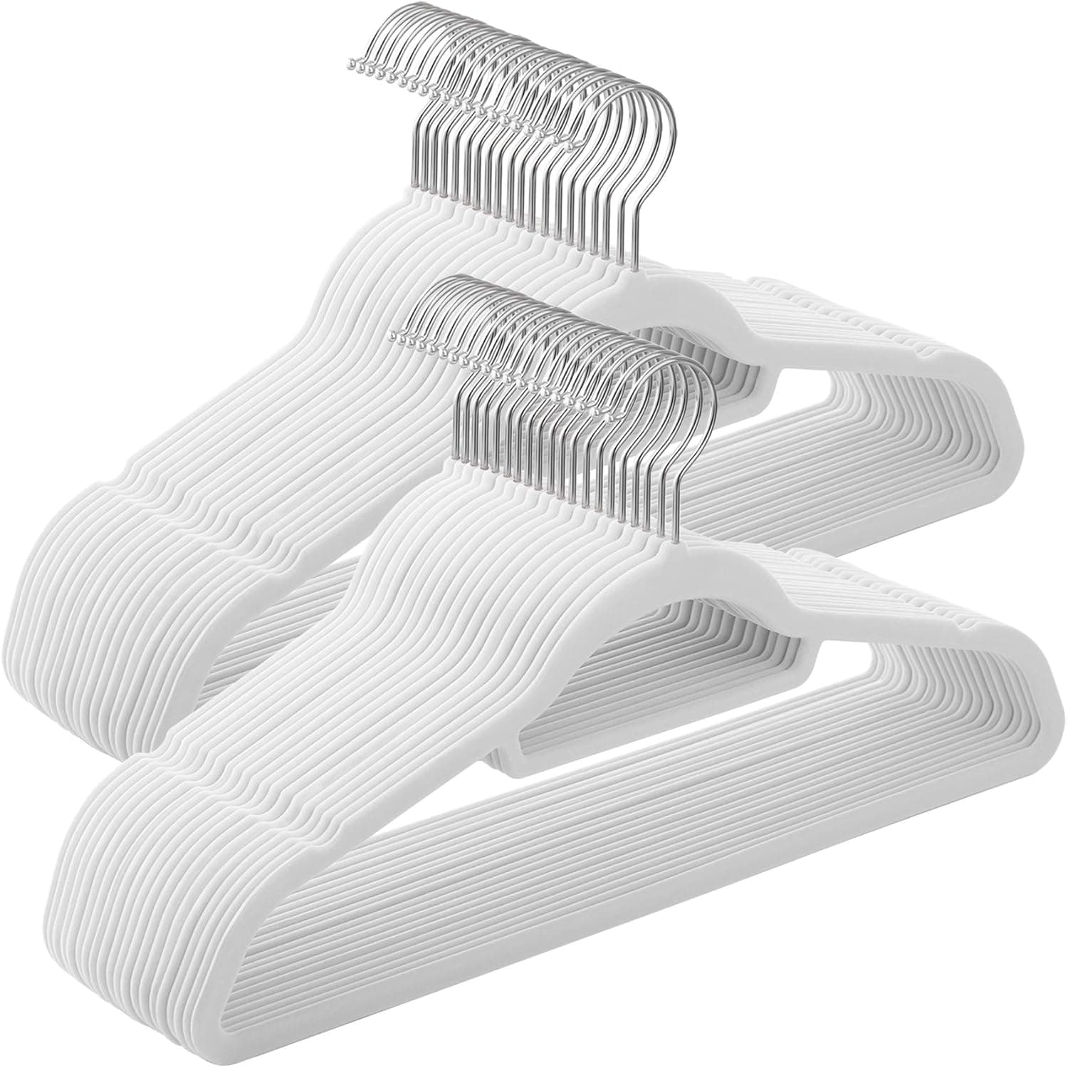SONGMICS Perchas de Terciopelo, Paquete de 50, Antideslizantes