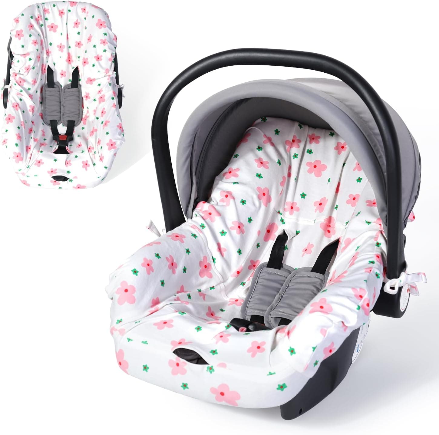 Orzbow Funda Silla Coche Bebé Universal, Flores Rosas