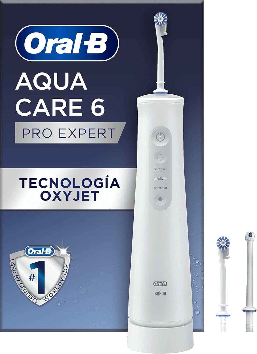 Oral-B Aquacare Pro-Expert Irrigador Dental Inalámbrico, Blanco