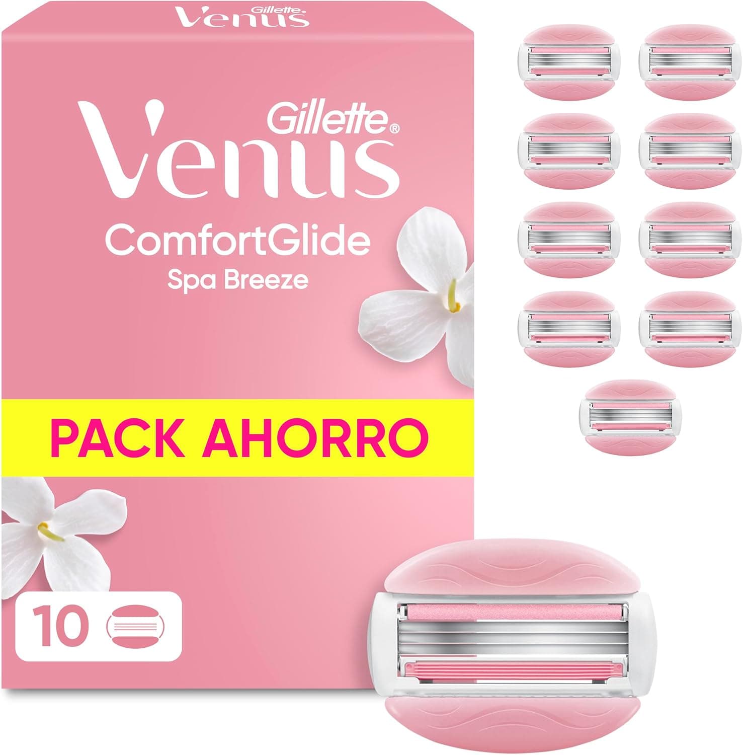 Gillette Venus Comfortglide Spa Breeze Cuchillas de Afeitar Mujer, Pack 10