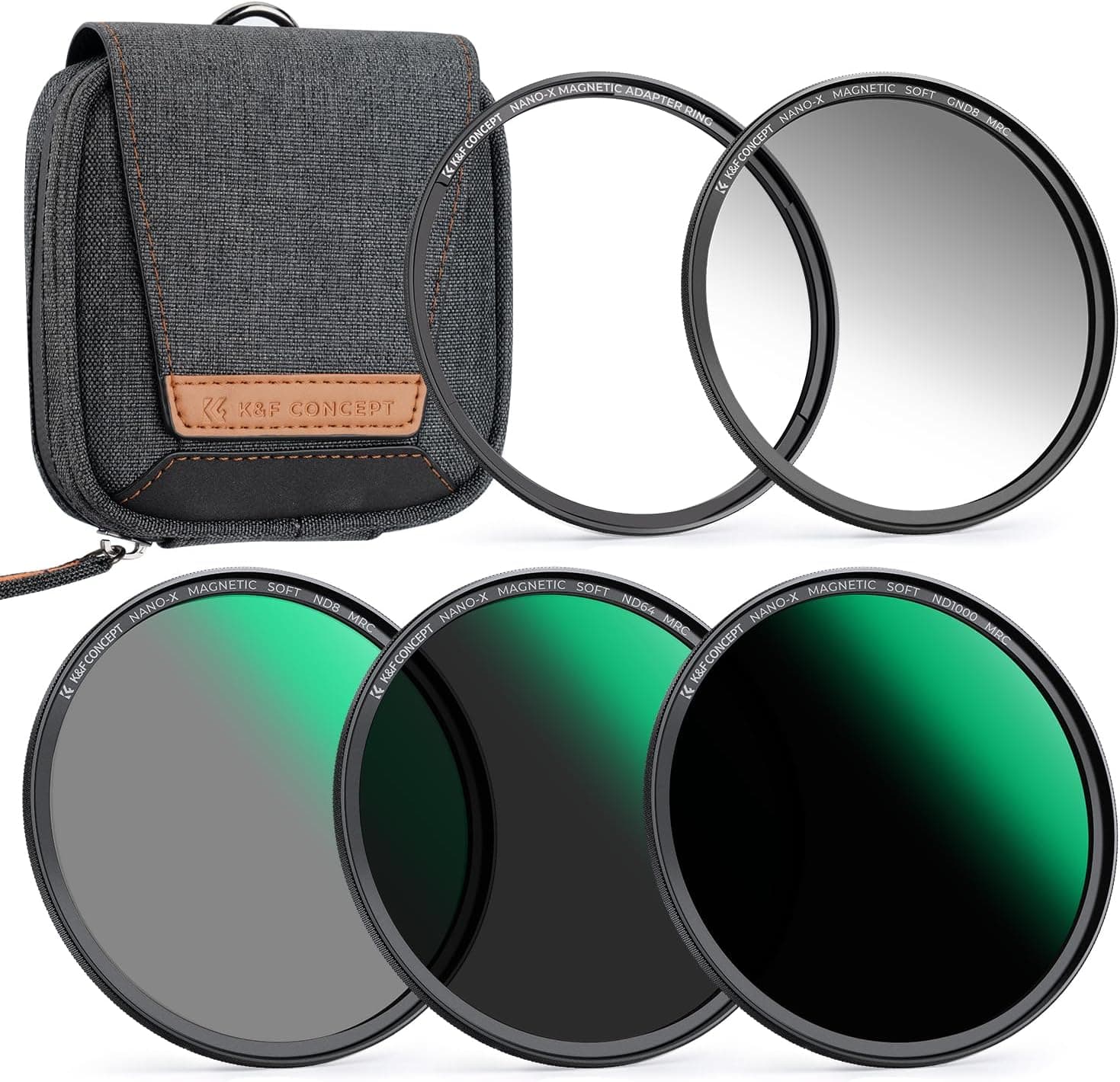K&F CONCEPT Nano-Xcel 67mm Pack de Filtro Magnético GND8+ND8+ND64+ND1000