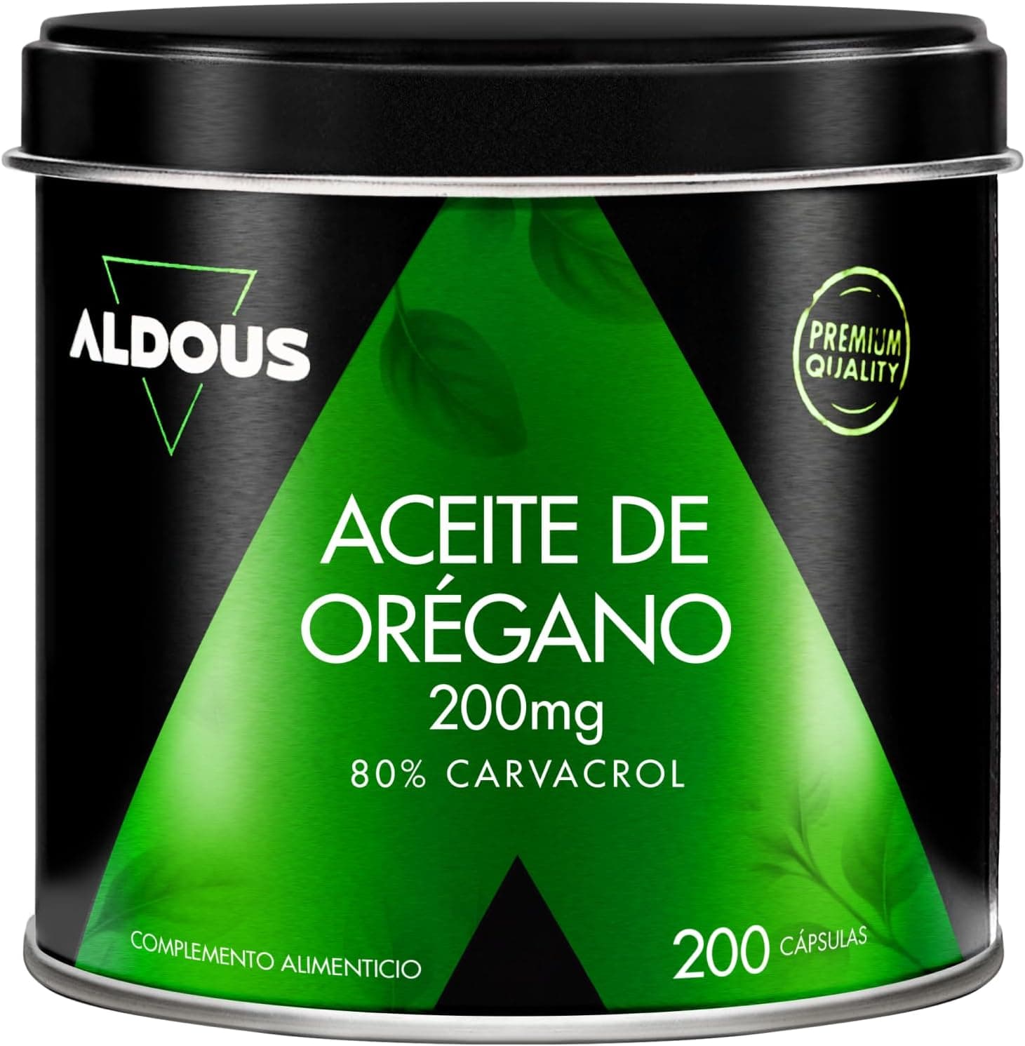 Aceite de Oregano - 160mg de Carvacrol - 200 Cápsulas Blandas - 1 al día