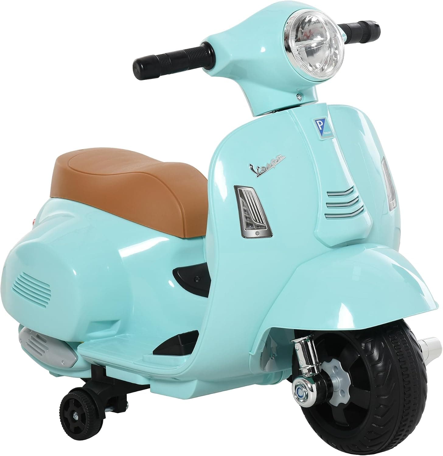 HOMCOM Moto Eléctrica Vespa para Niños 18-36 Meses 6V 66,5x38x52 cm Verde