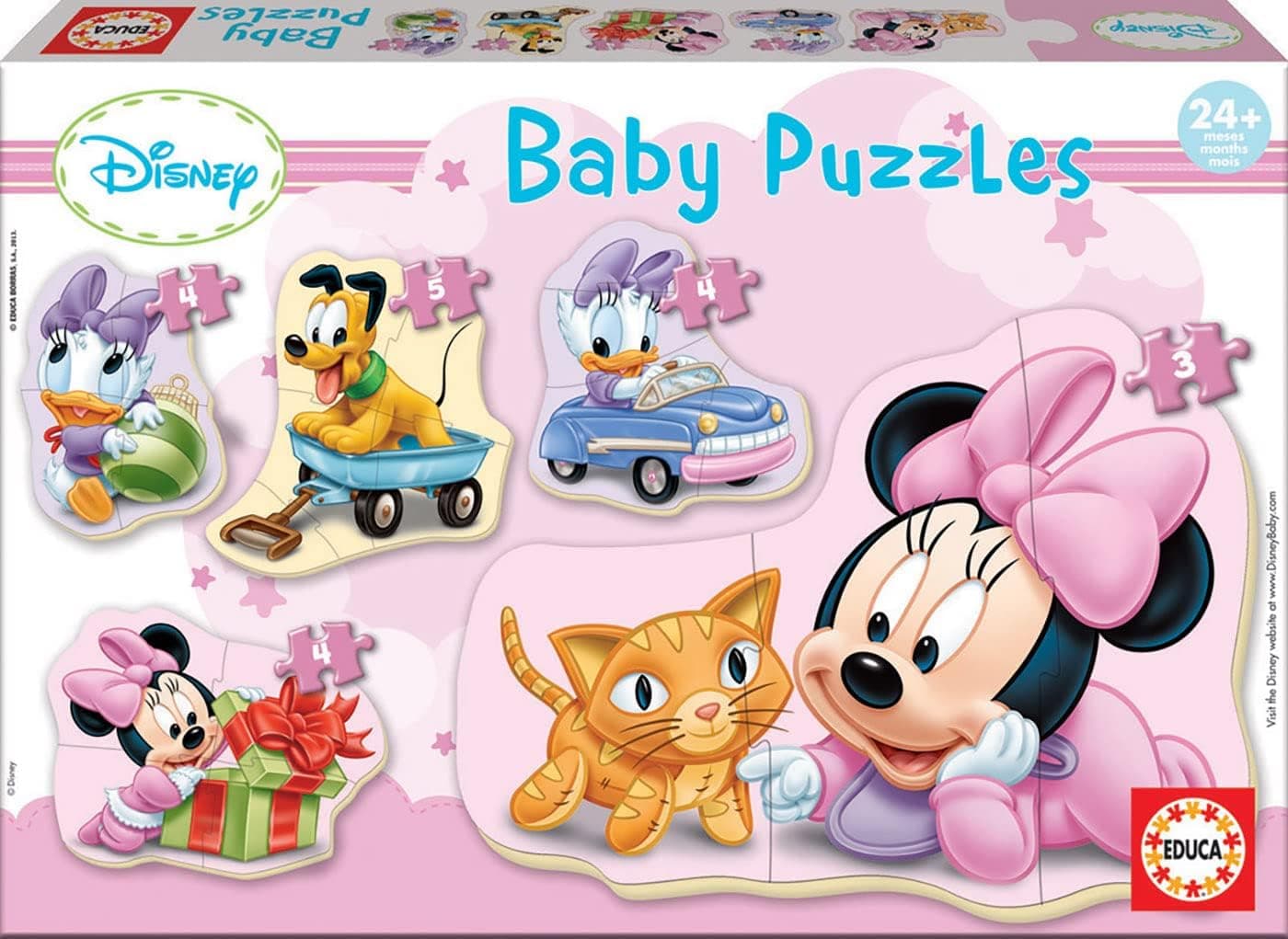 Educa, Baby Minnie Mouse 5 Puzzles Progresivos de 3 a 5 Piezas (15612)