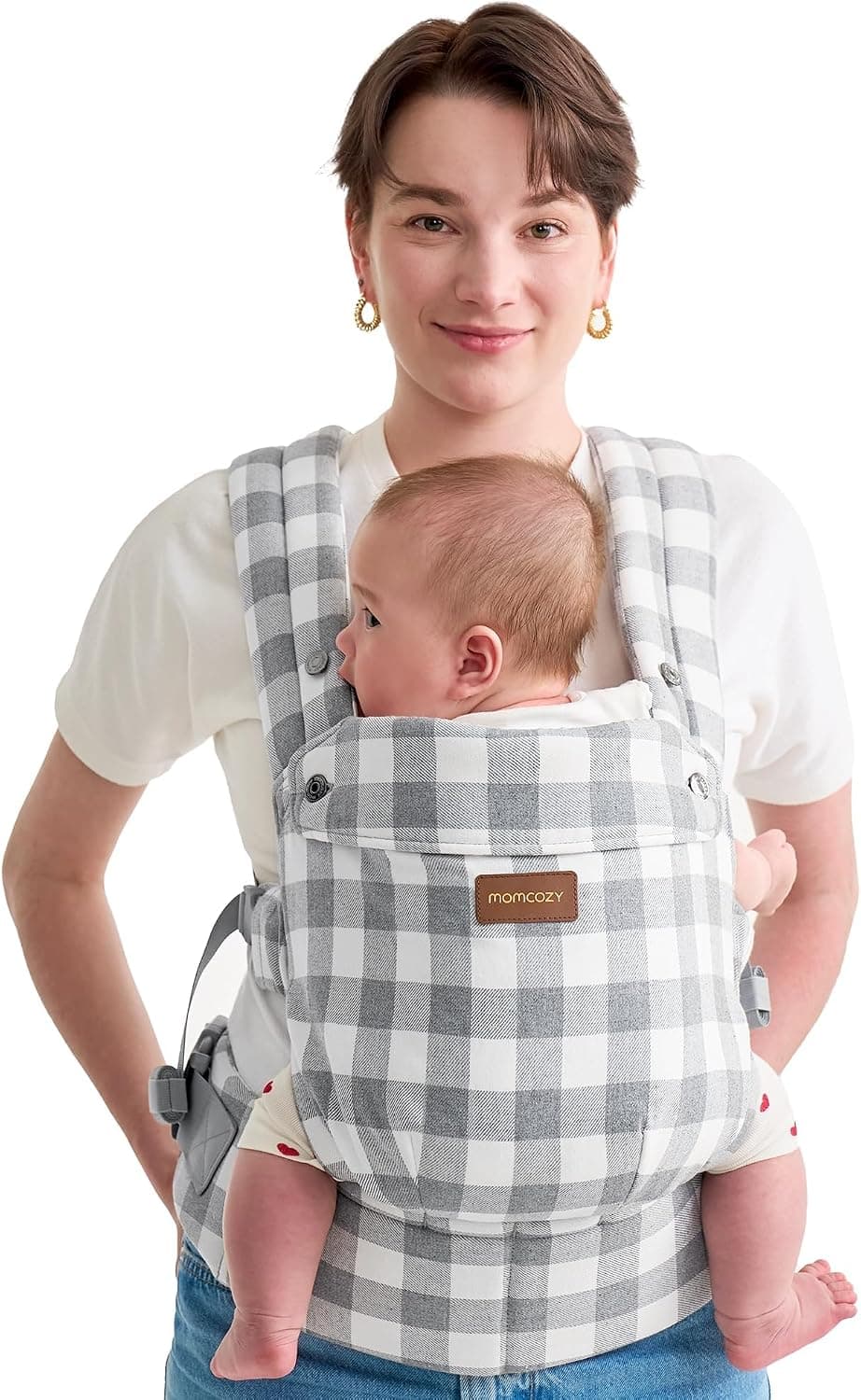 Momcozy Herihuge Portabebés - Encantador tejido jacquard, duradero y elegante - Comodidad todo el día para las madres - 3–24 Meses