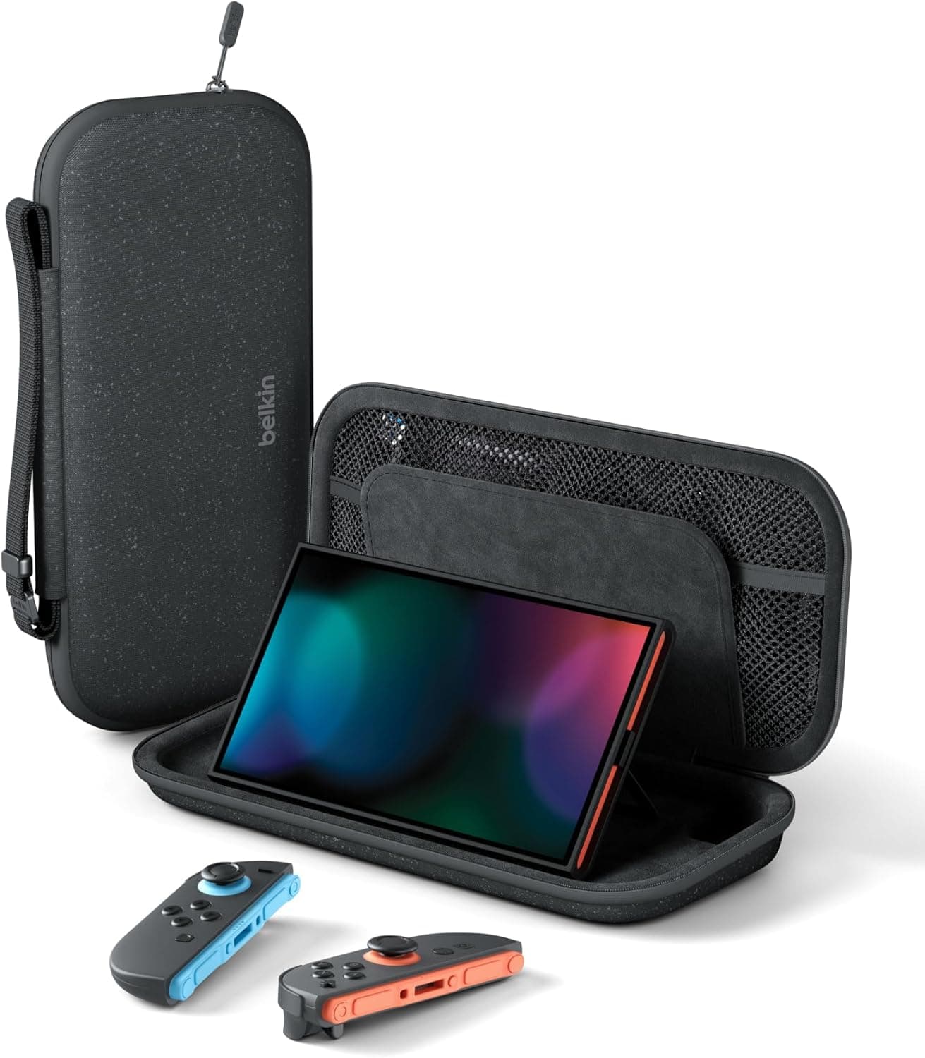 Belkin Gaming Bolsa de Viaje Bolsillo para AirTag Nintendo Switch 2 Carbón