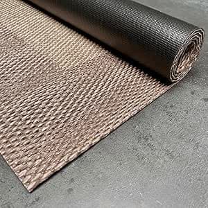 Alfombra vinílica Premium de tejido trenzado de alta gama Marrón 60x90 cm