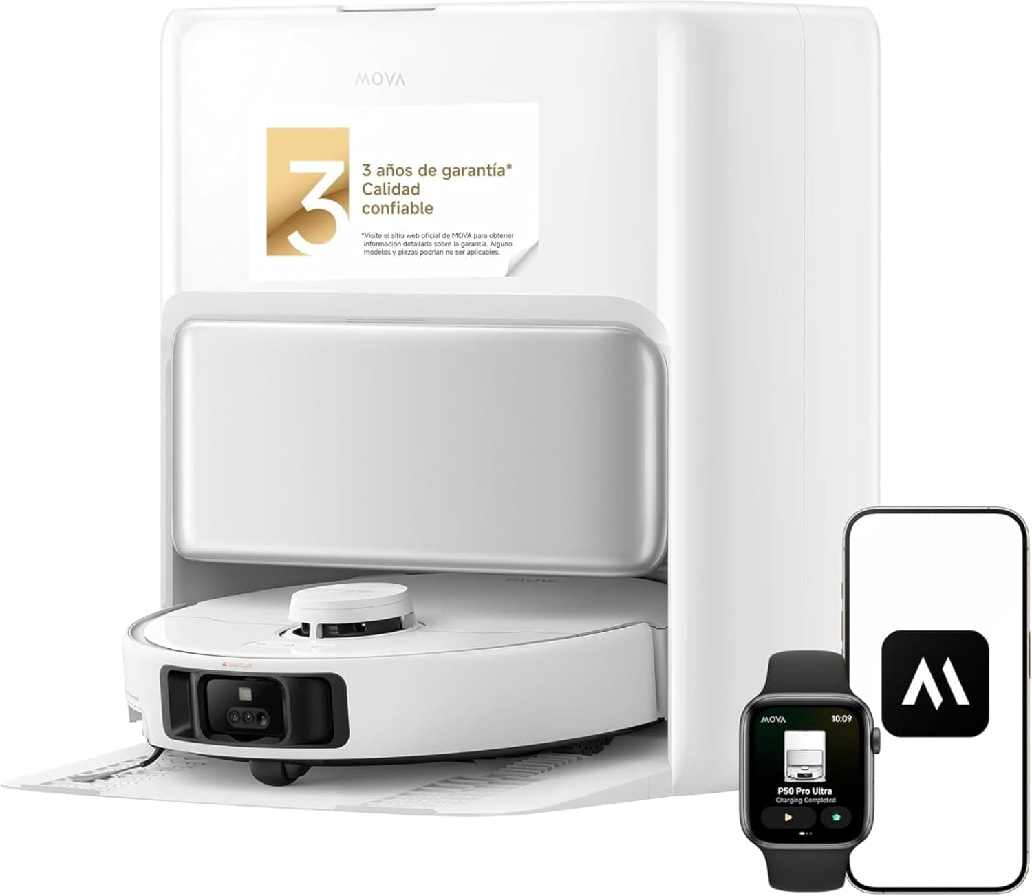 MOVA P50 Pro Ultra, Robot Aspirador, Blanco