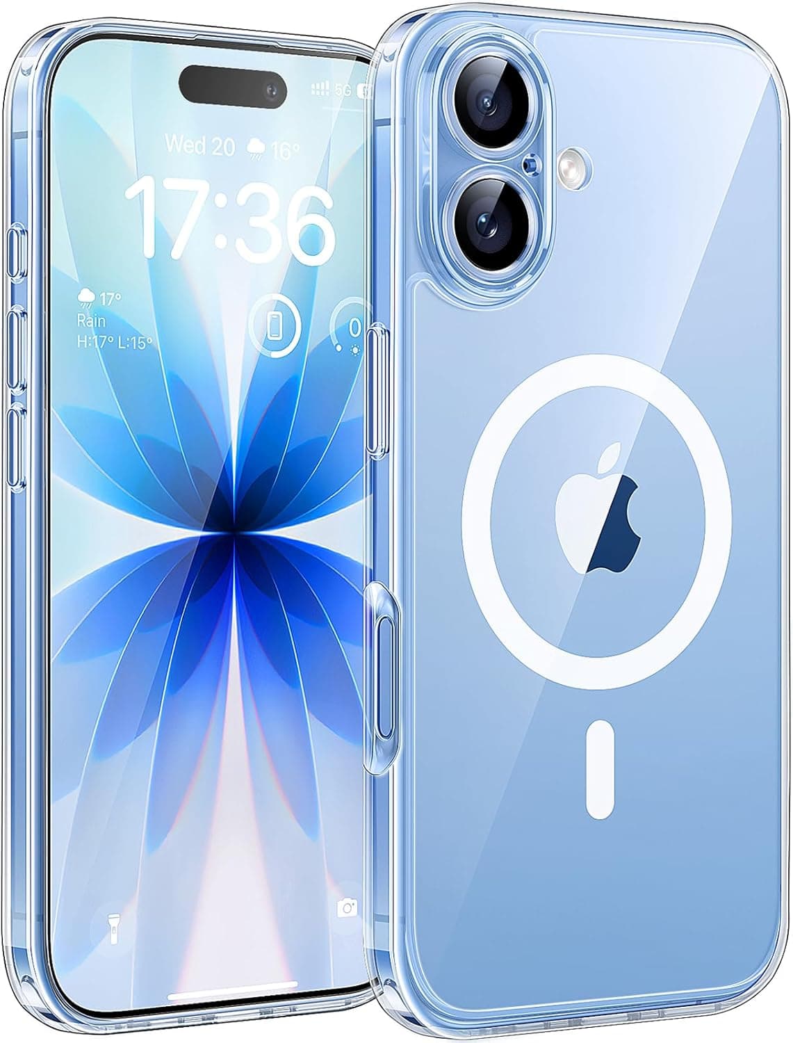 TOCOL Funda para iPhone 17 (6,3"), Compatible con MagSafe, Transparente