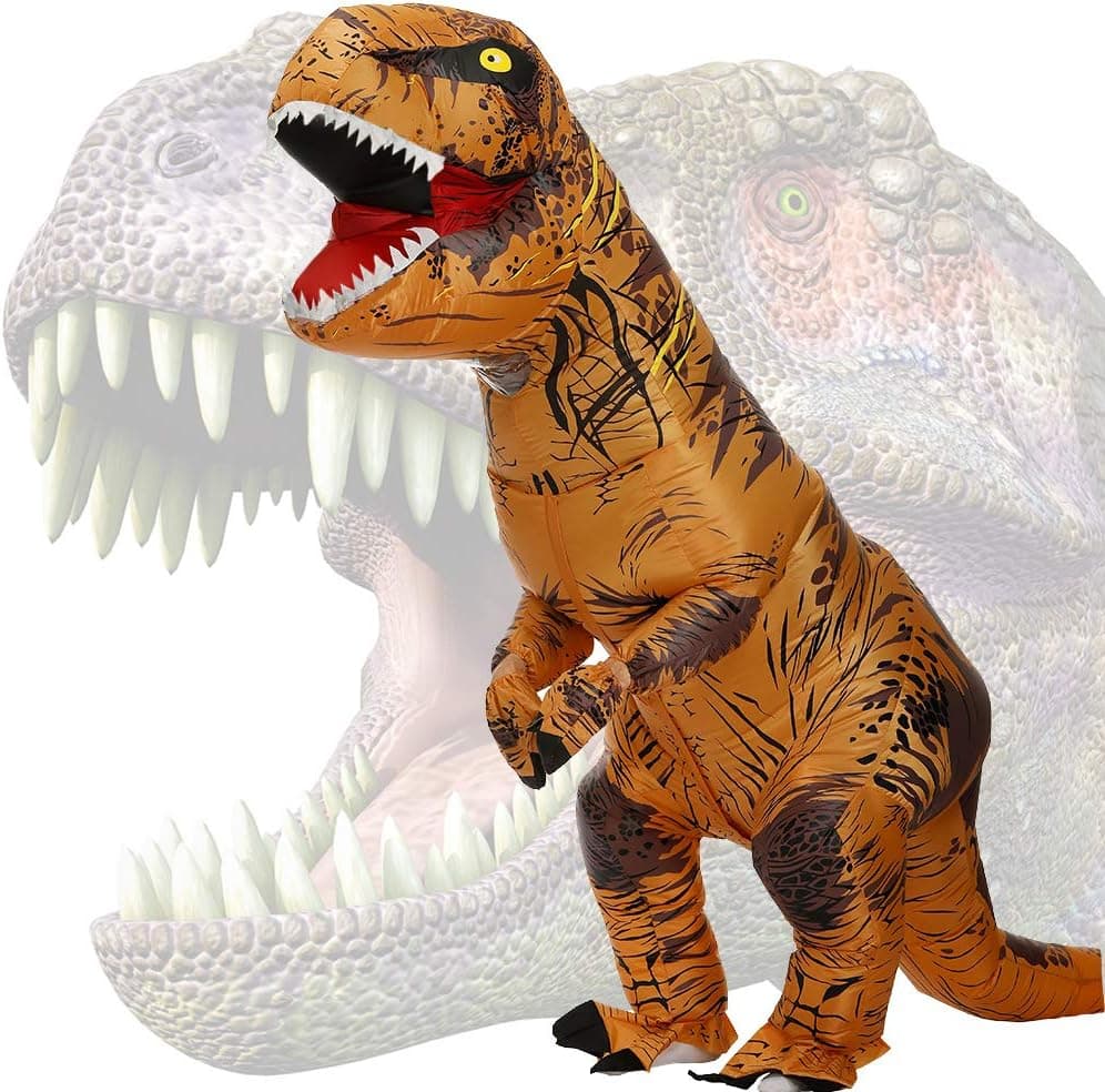 JASHKE Disfraz Dinosaurio Hinchable Adulto Disfraces Dino Hinchables Traje T rex Inflable Adultos de Halloween Carnaval