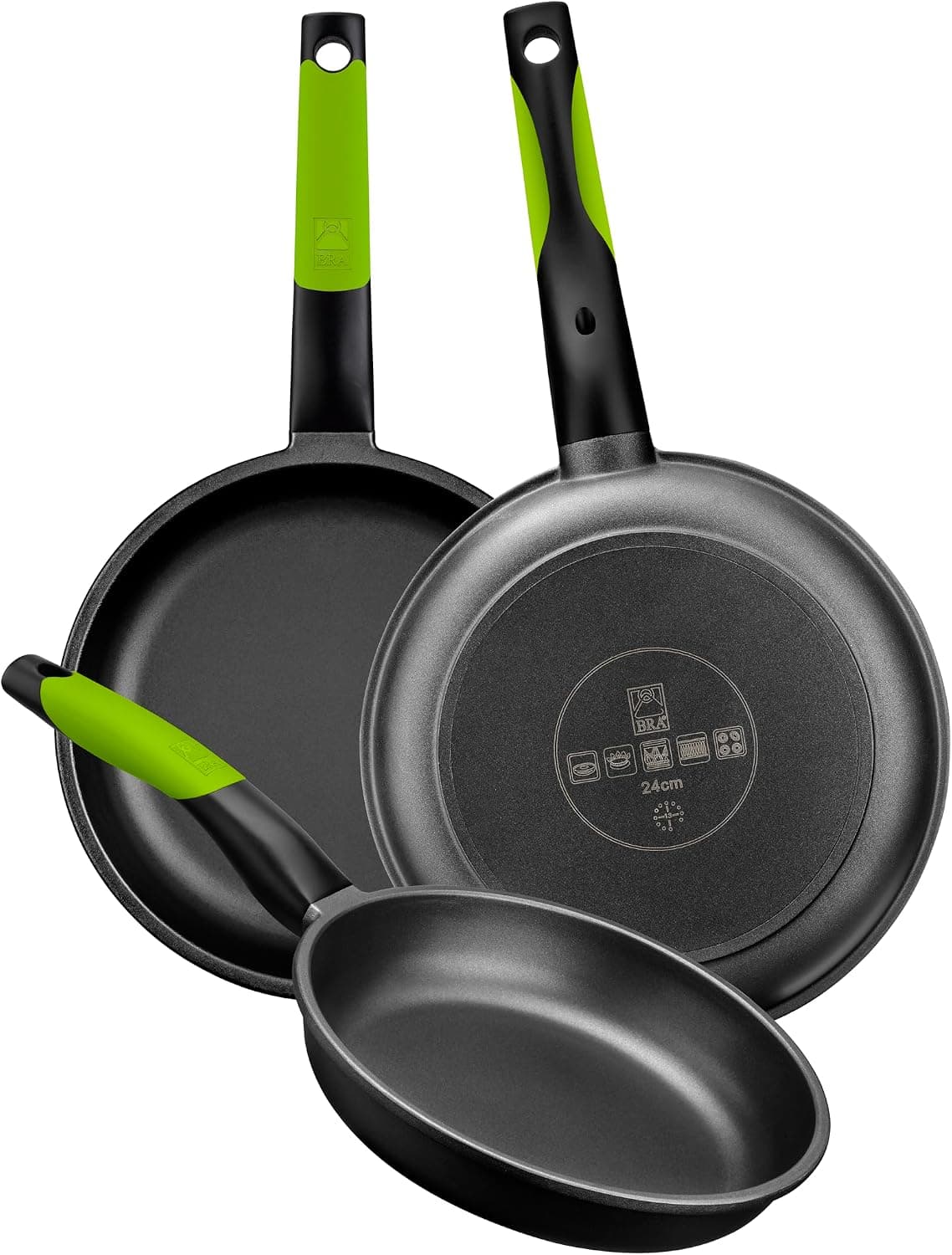 BRA Prior | Set 3 Sartenes 18-22 - 26 cm + 2 Safe