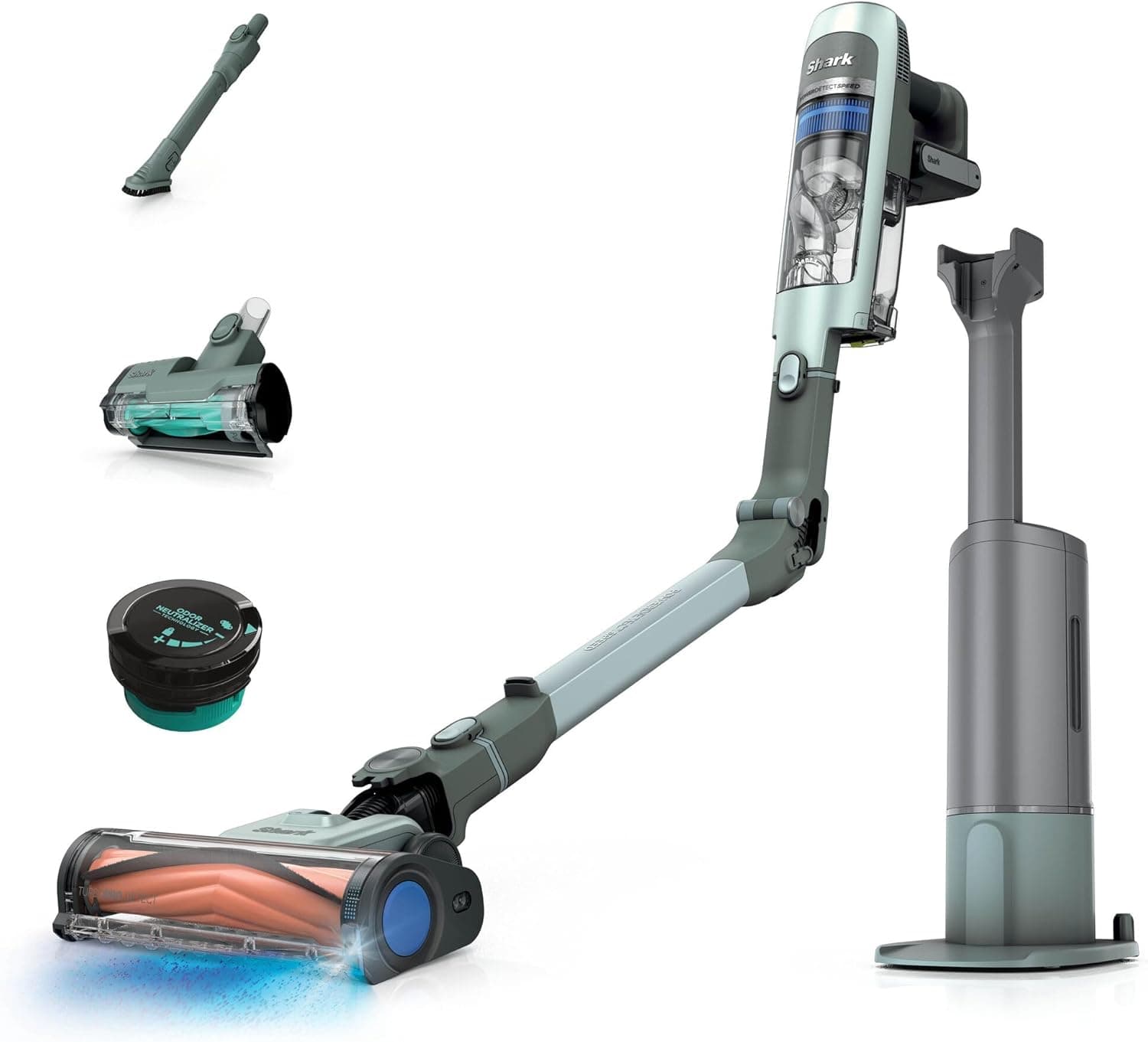 Shark Detect Speed Clean & Empty Pet Pro, Aspiradora sin Cable Potente