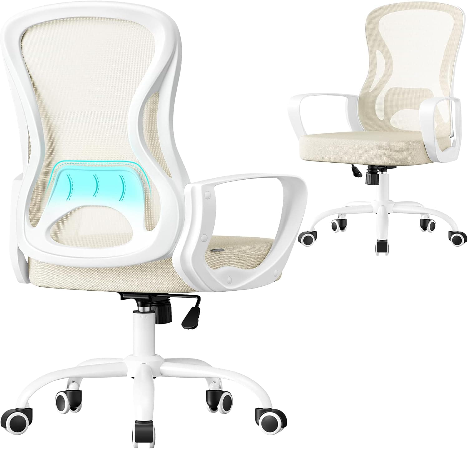 SONGMICS Silla de Oficina, Silla de Escritorio OBN043LH02