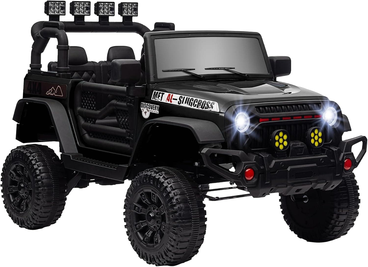 AIYAPLAY Coche Eléctrico para Niños de +3 Años Todoterreno 12V Negro