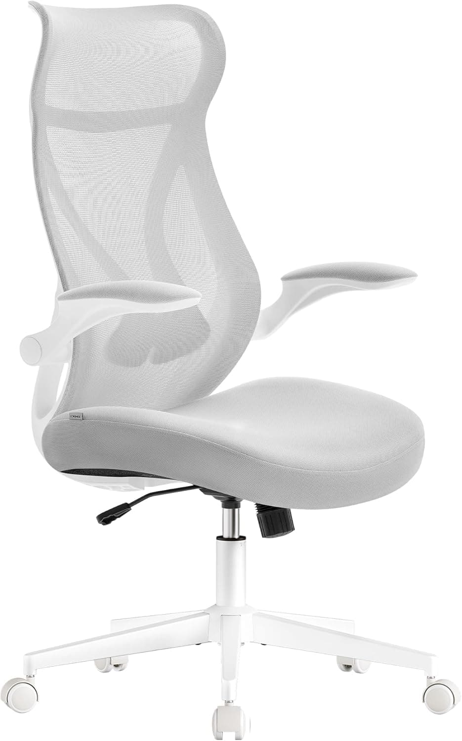 SONGMICS Silla de Escritorio de Malla, con Reposacabezas, Altura Ajustable