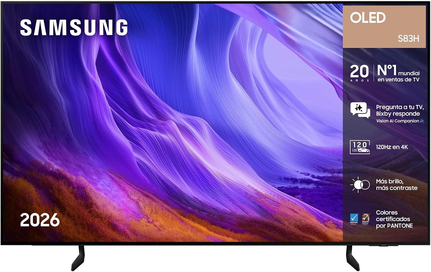 Samsung TV OLED S83H 65" 4K Smart TV con IA y Pantalla sin Reflejos