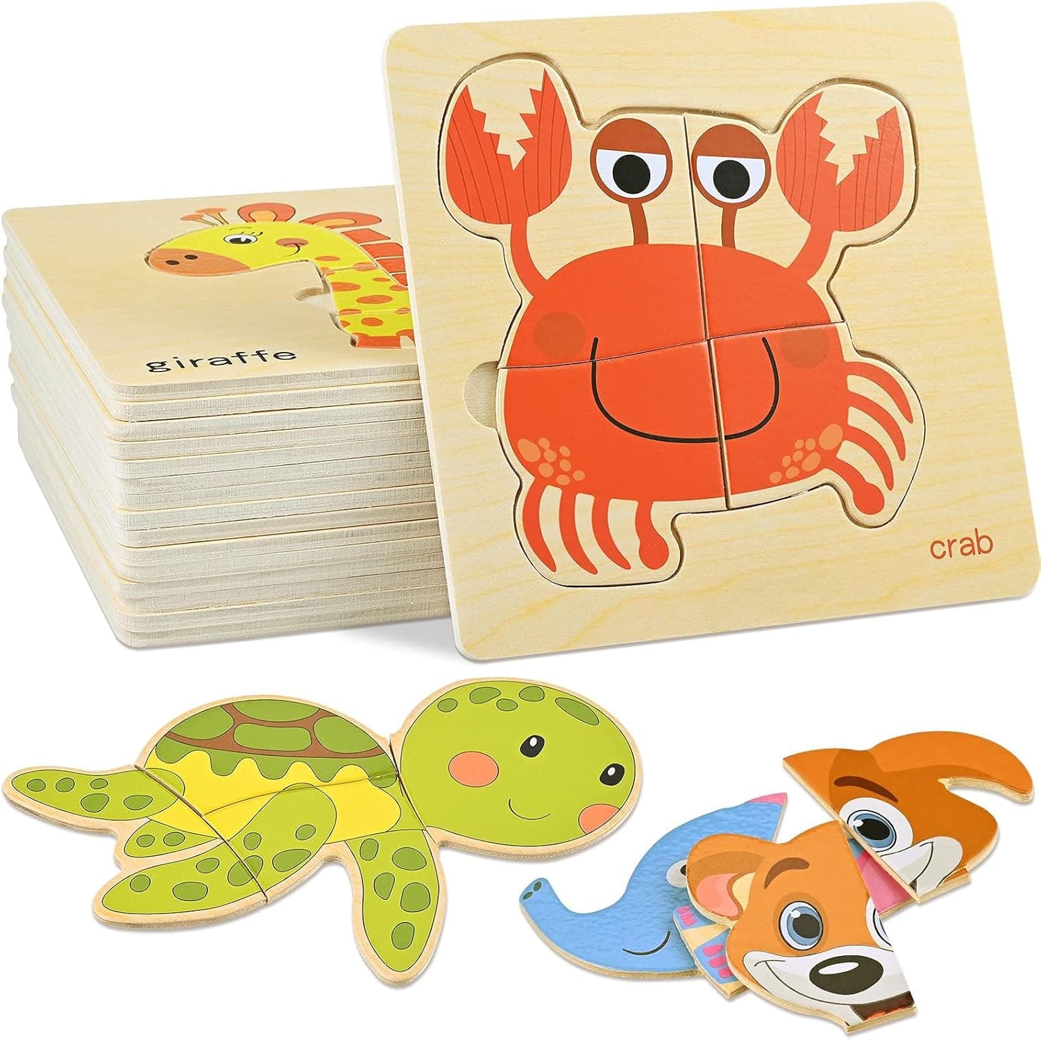 GOLDGE Puzzle 1 2 3 4 5 Años Juguetes Niños 16 Pcs, Brinquedos Bebe