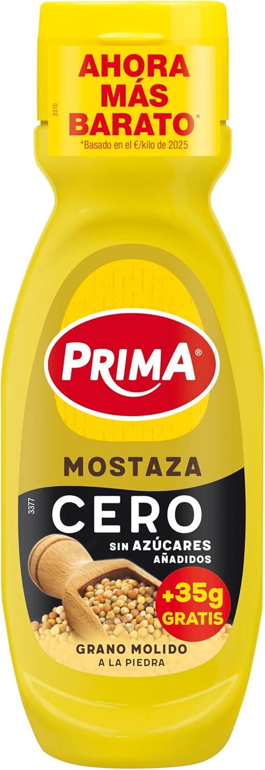 Mostaza Prima Cero azúcar 265+35 g