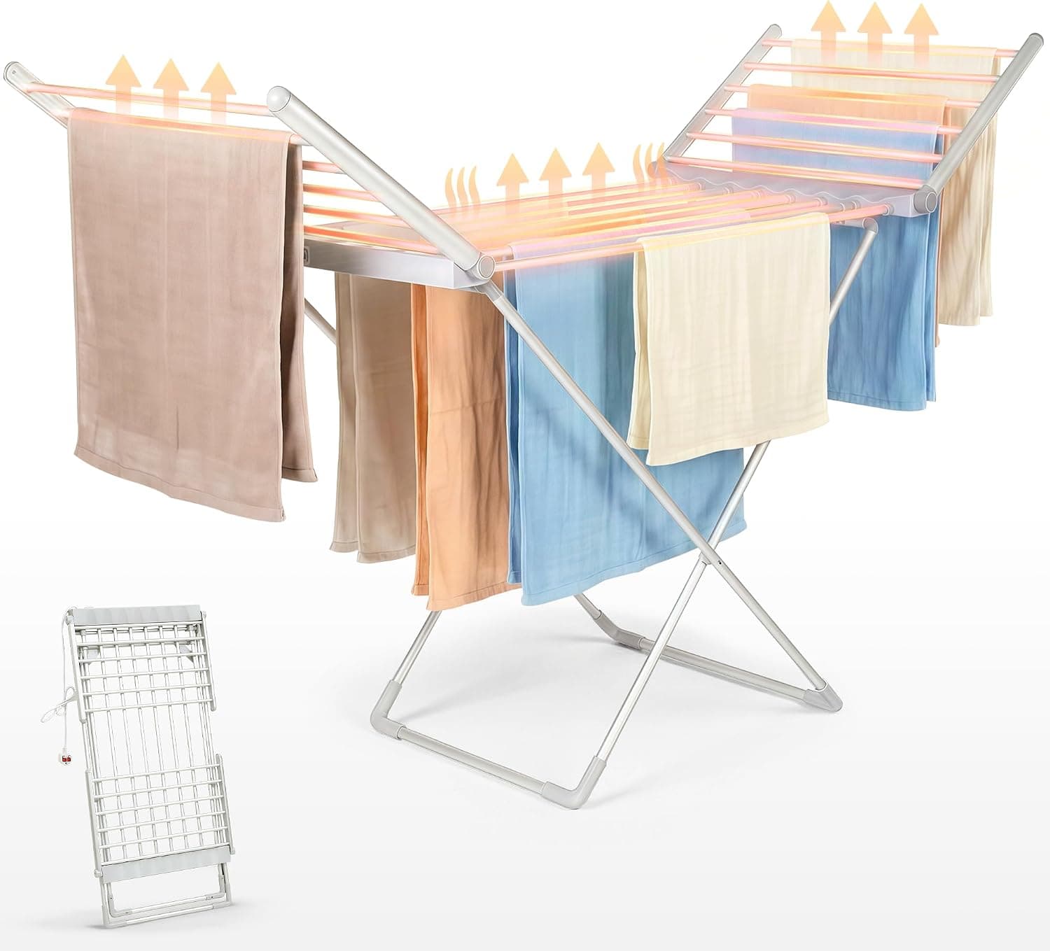 JUPPLIES Tendedero Eléctrico Plegable de Pie