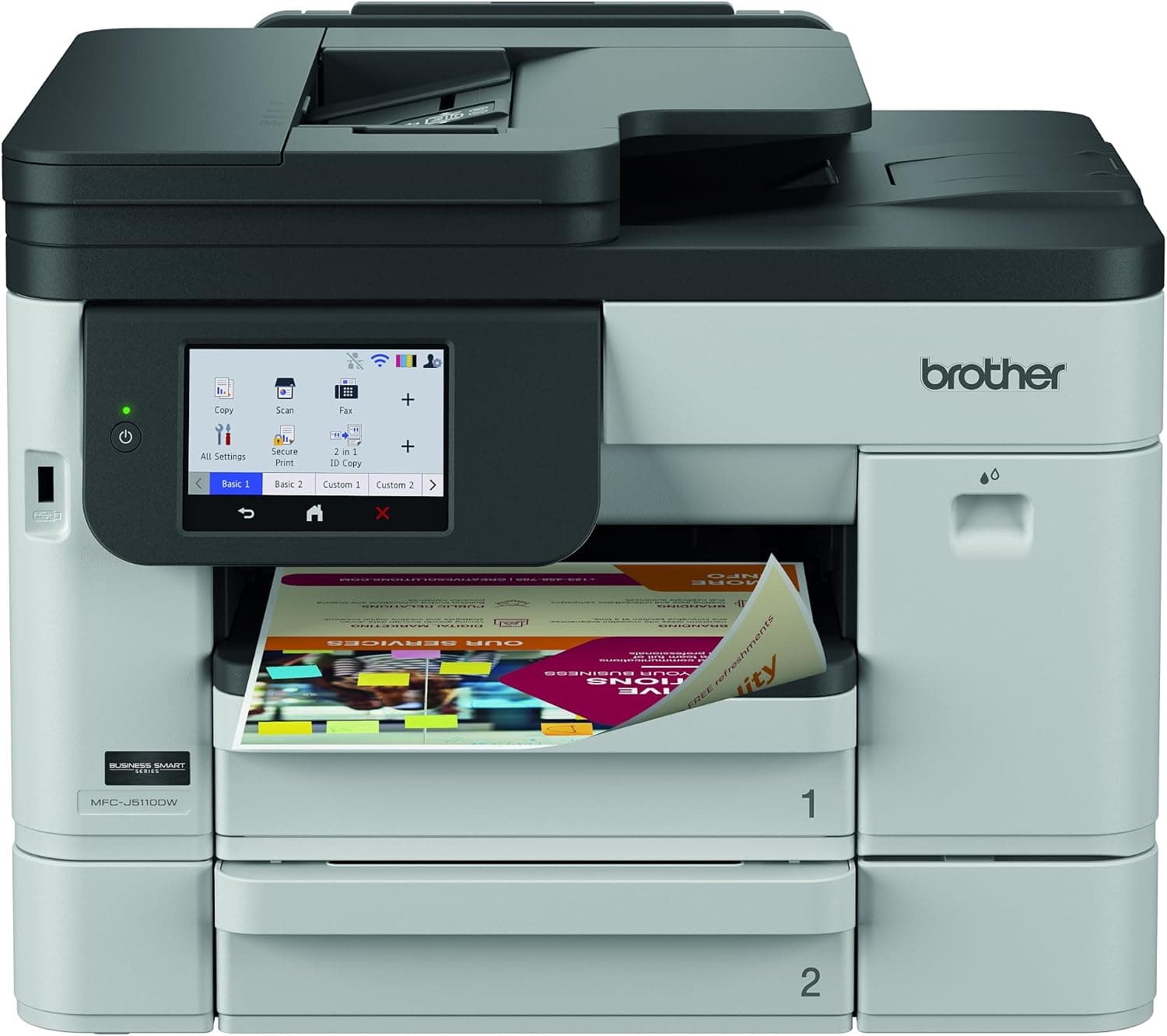 Brother MFC-J5110DW Impresora Multifunción de Tinta A4, WiFi, USB y Red, con Doble Cara Automática, Modo Silencioso, 26 ppm en Color y 28 ppm en Monocromo