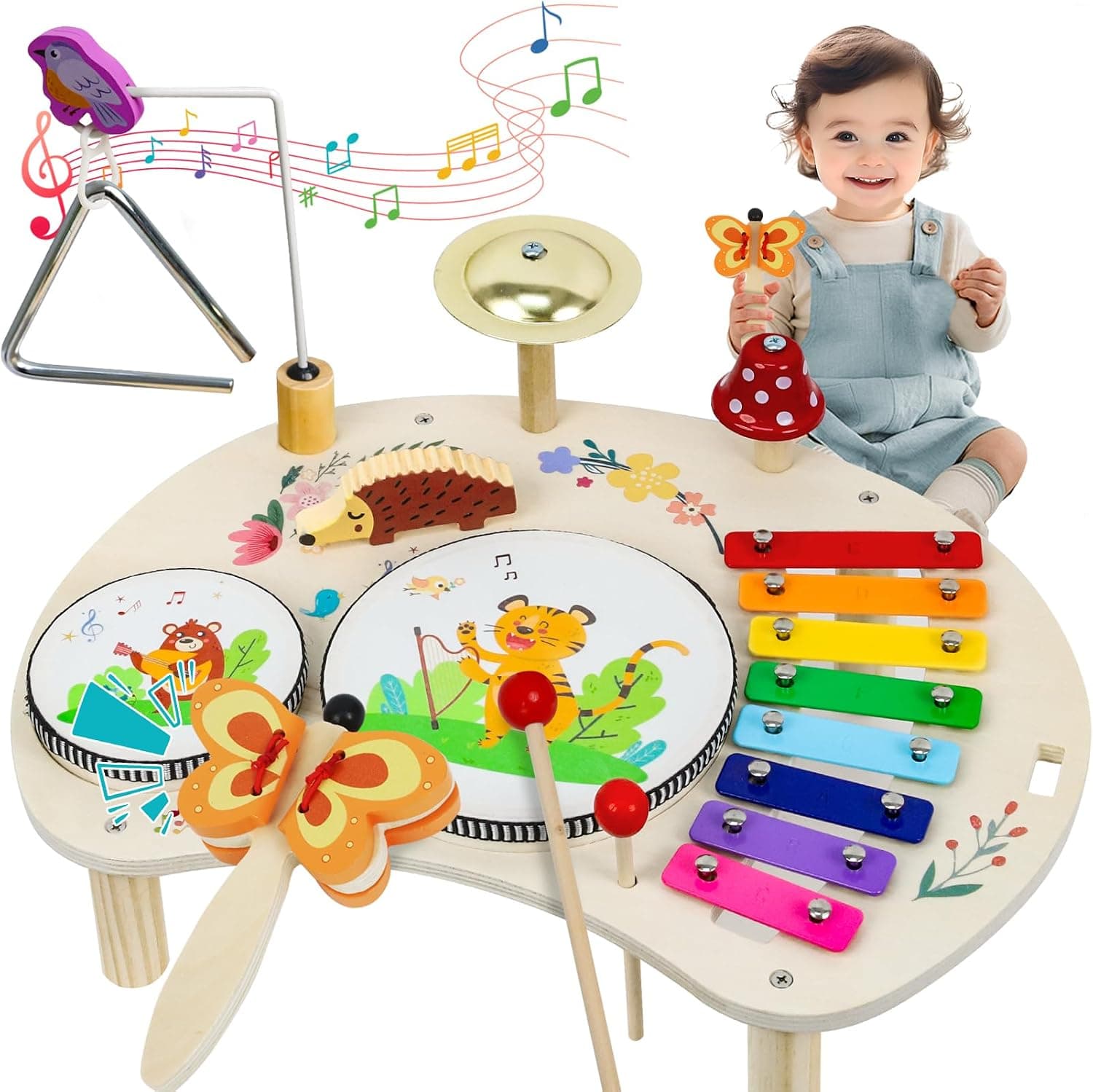 LZDMY Instrumentos Musicales niños 1 2 3 años, batería Instrumentos niños
