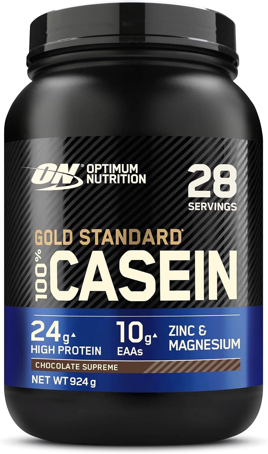 Optimum Nutrition Gold Standard 100% Proteína de Caseína en Polvo, Sabor Chocolate Supremo, 924g, 24 Servicios