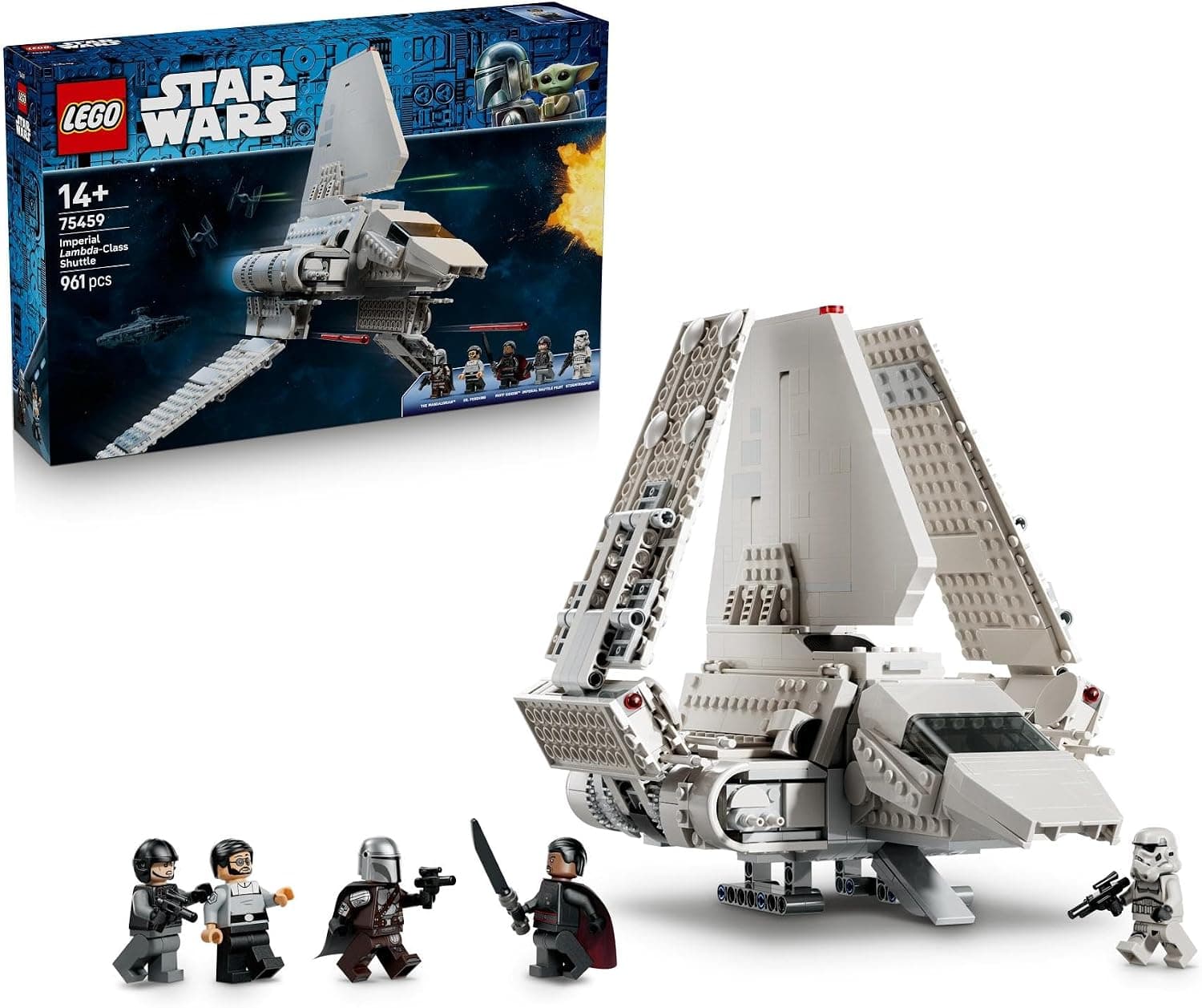 LEGO Star Wars 75459 Lanzadera Imperial Clase Lambda – Kit de Maquetas para Adultos de Nave – 5 Minifiguras Inc. Moff Gideon con Espada Oscura – Regalo para Chicos de 14+ Años Fans de The Mandalorian
