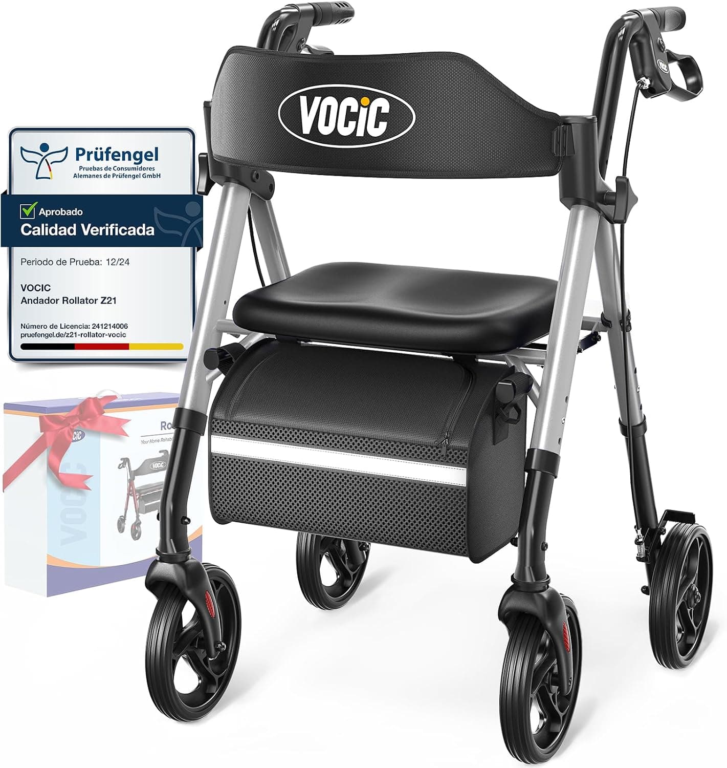 VOCIC Z21 Andador plegable ligero para ancianos, Andadores adultos estrecho
