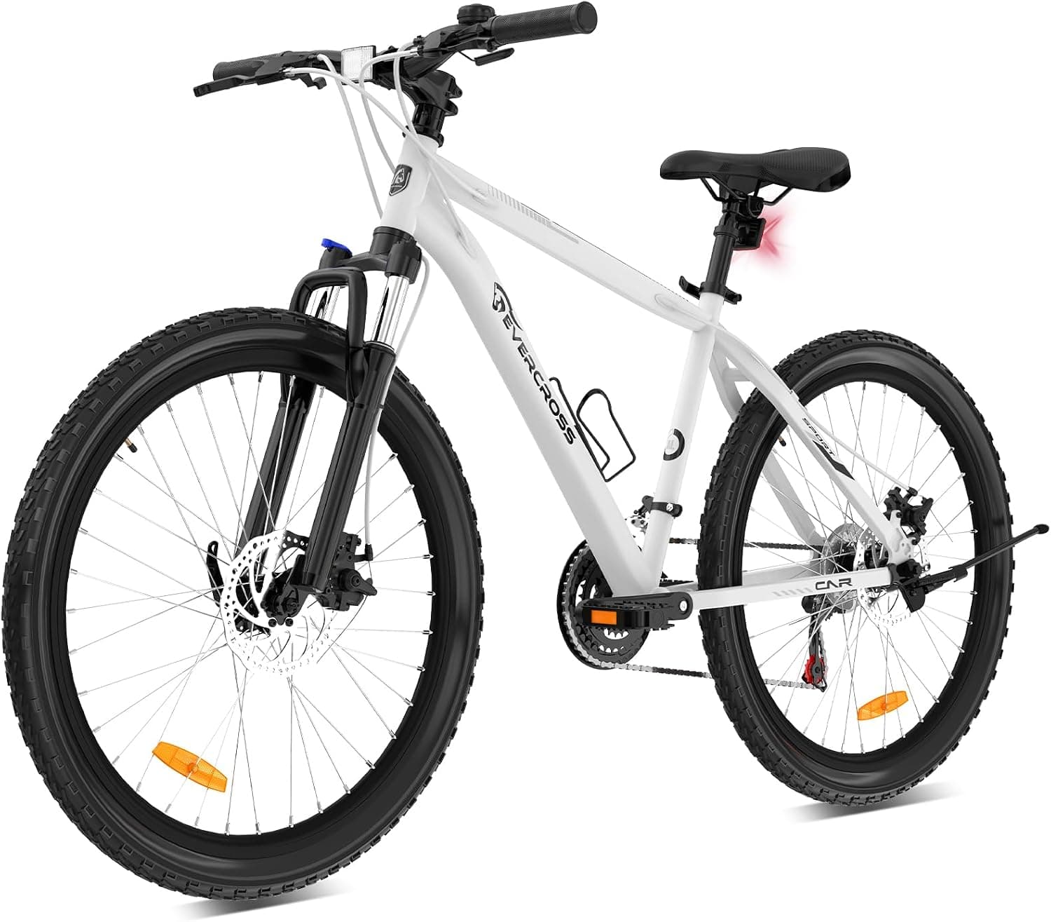 EVERCROSS Bicicleta de Montaña para Adultos, Bicicleta de 26/27.5 Pulgadas/700C, Sistema de 21/16 Velocidades, Cuadro de Aluminio, Bici Carretera Todoterreno con Frenos de Disco, Carga Máx.150 kg