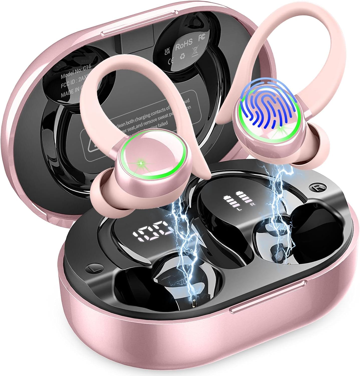 Auriculares Inalambricos Deportivos, Nueva Cascos Inalambricos Bluetooth