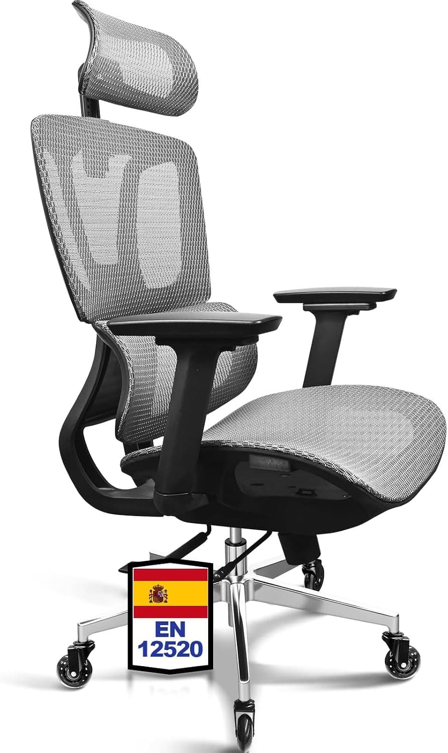 MELOKEA Silla de Oficina Ergonómica de Malla Transpirable, Silla Escritorio