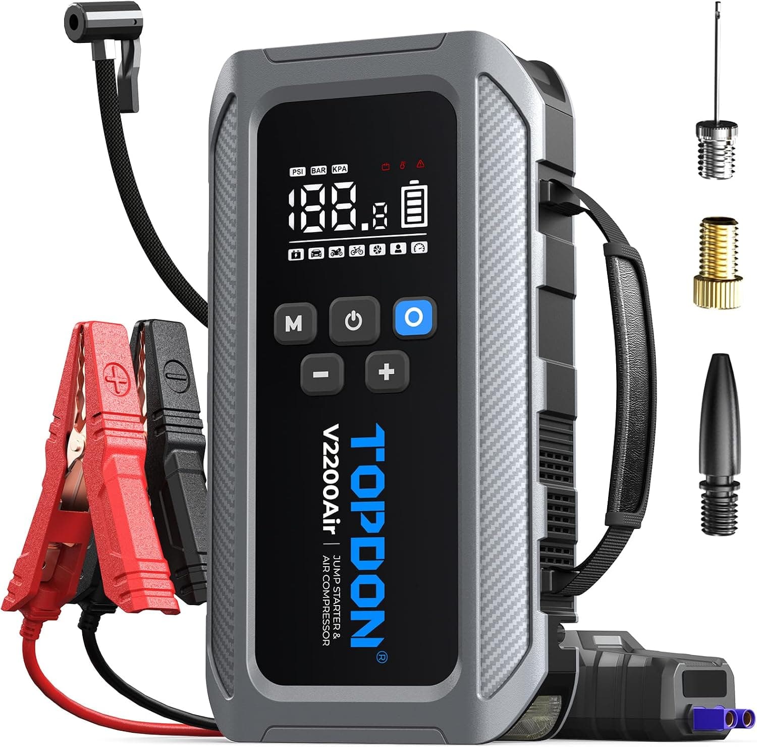 TOPDON V2200Air Arrancador de Baterias de Coche con Compresor