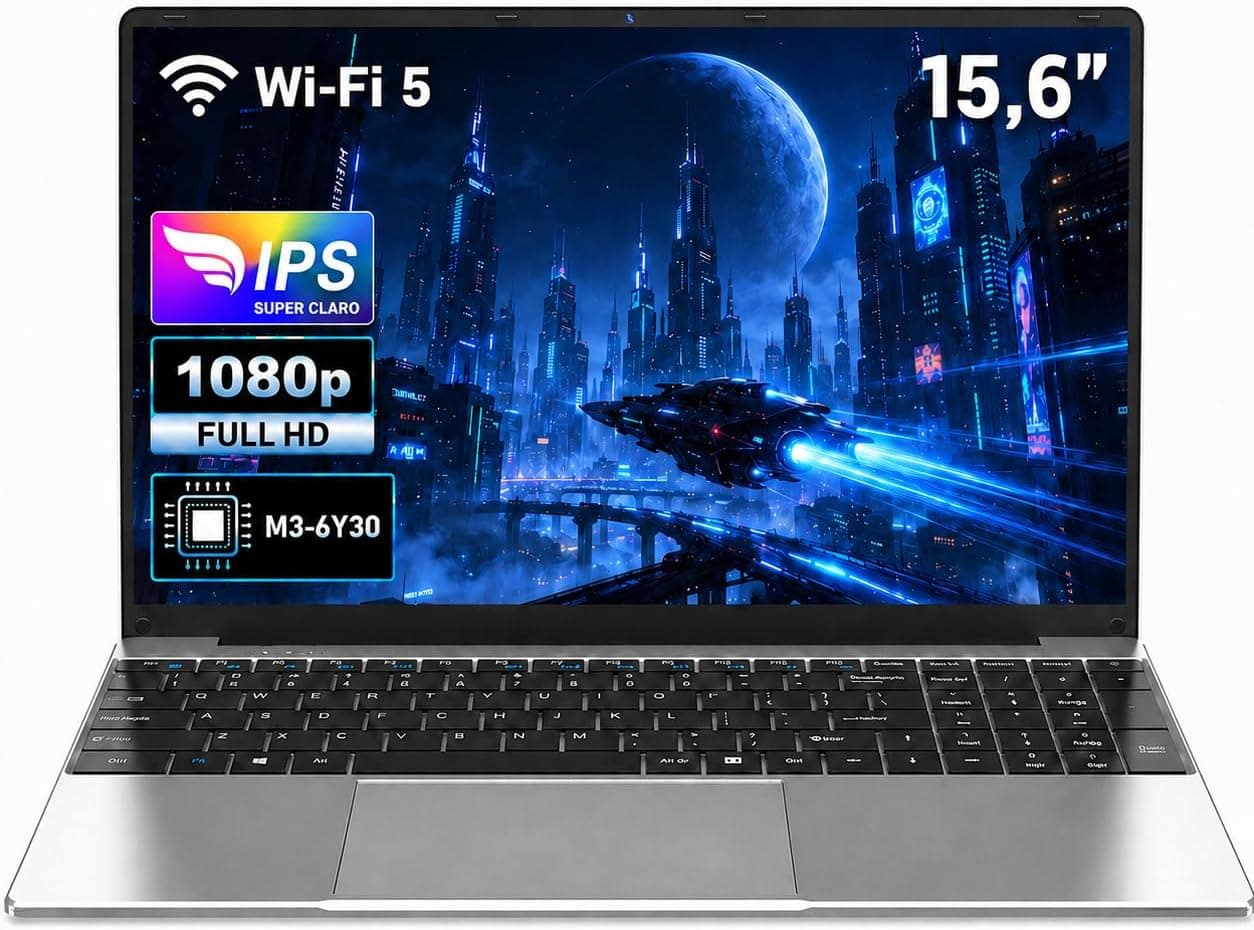 MOONFISH 15,6 Pulgadas PC Portátil Laptop FHD, M3 6Y30, 16GB RAM, SSD 512GB
