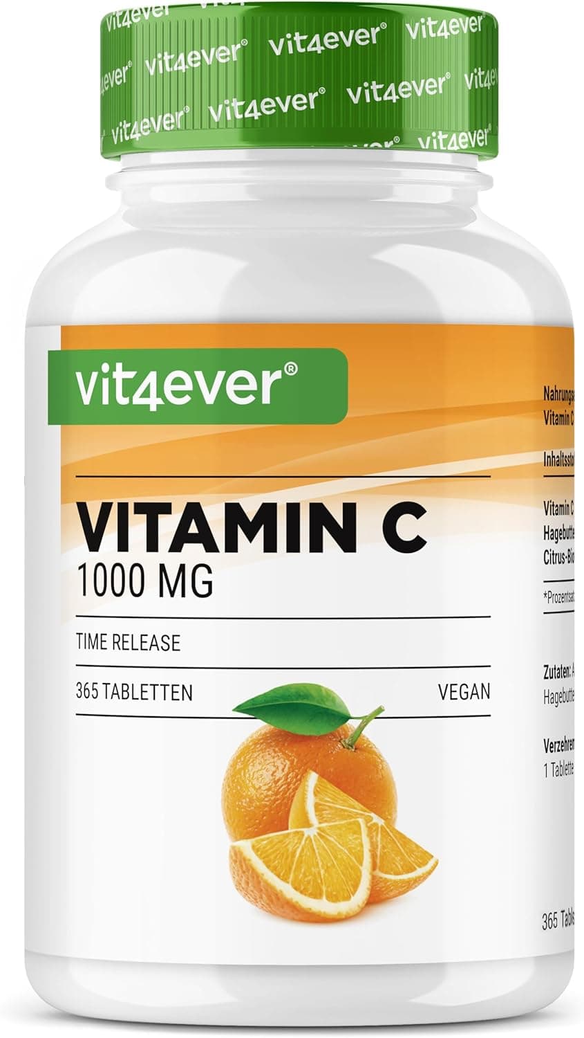vit4ever Vitamina C 1000 mg - 365 Comprimidos - Efecto Time Released