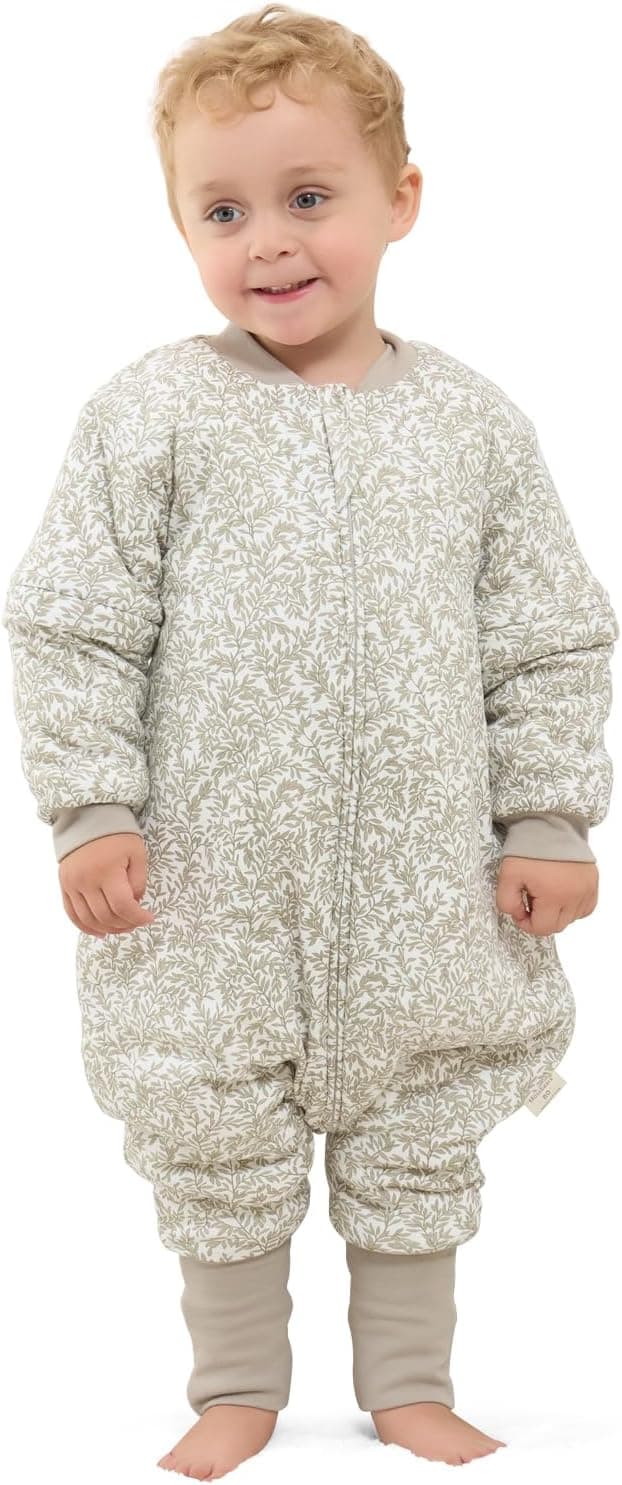 Mosebears Saco de dormir bebé 2.5 TOG, algodón,(Leaf,18-36 meses)