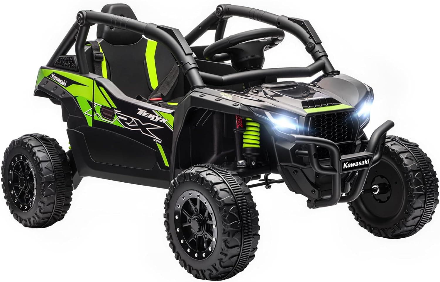 AIYAPLAY Coche Eléctrico para Niños UTV 12V Kawasaki Teryx KRX 1000 Negro