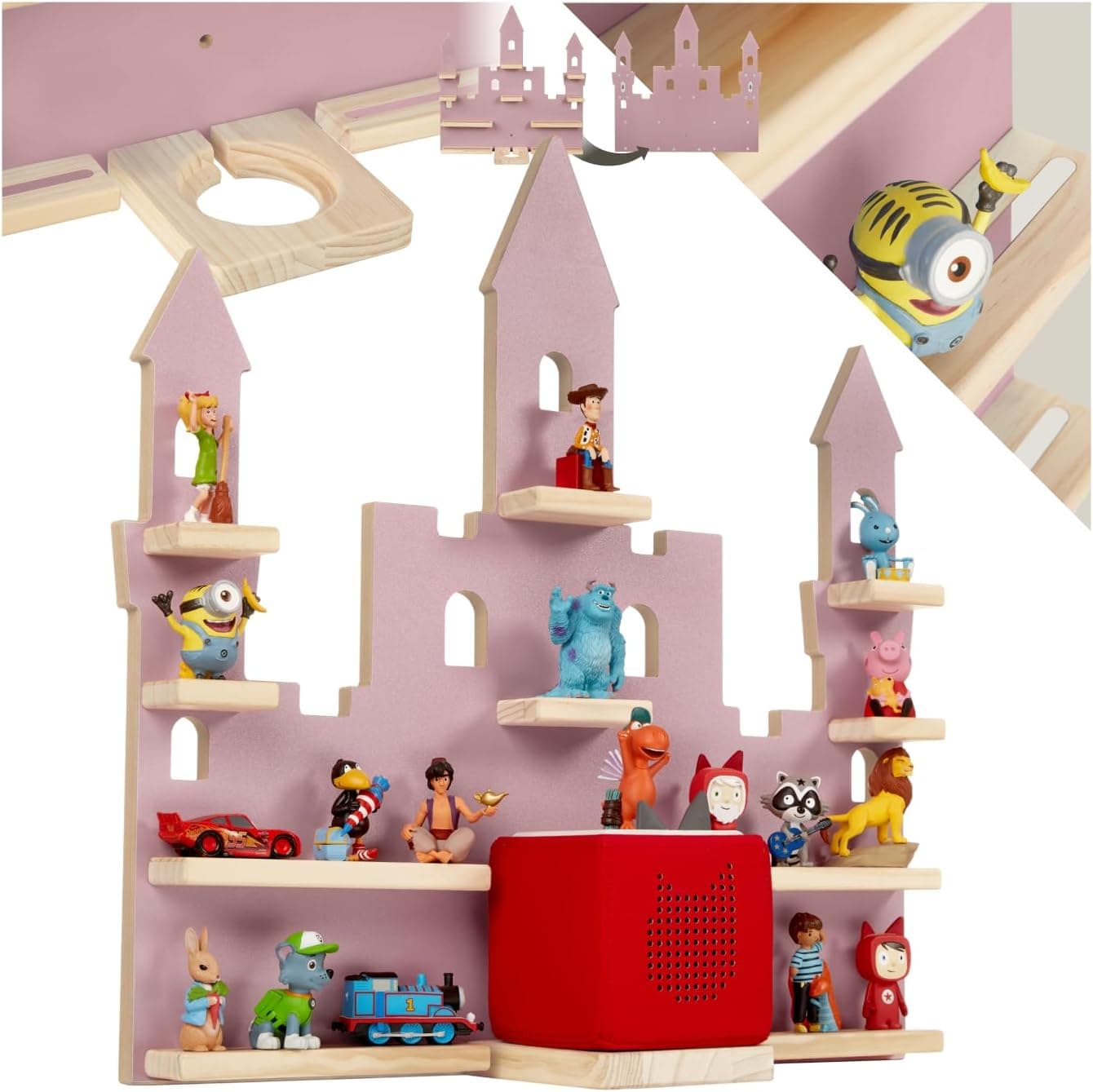 tectake® Estantería de Pared magnética para 22 Figuras Tonie, de Madera