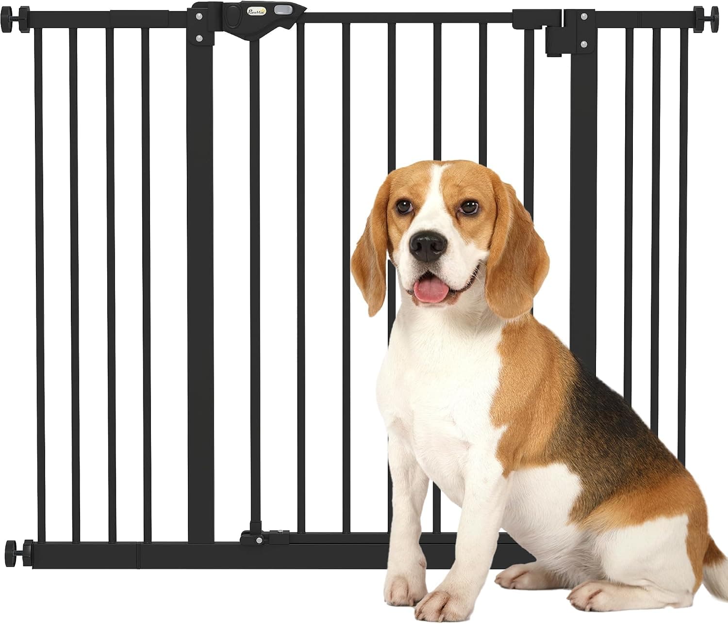 PawHut Barrera de Seguridad para Perros Extensible 74-100 cm Negro