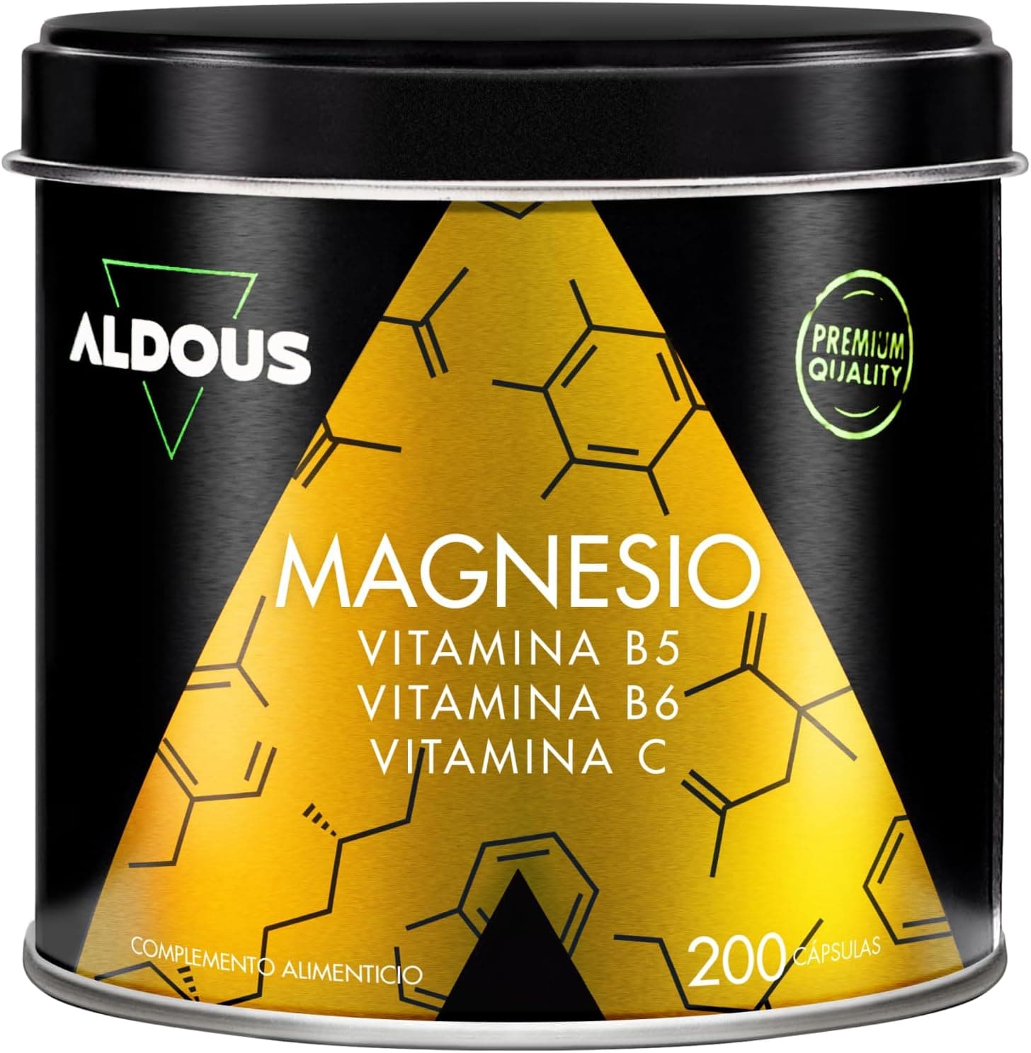 Magnesio 1500mg - 200 Cápsulas - Citrato de Magnesio Puro 450mg - Vitaminas