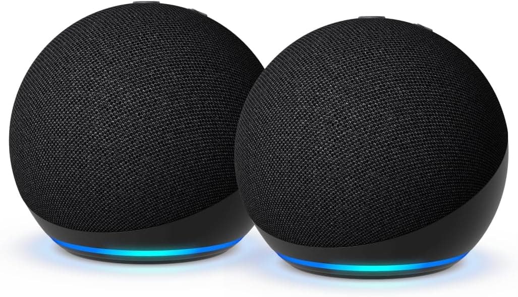 Echo Dot (Última generación) | Altavoz inteligente wifi y Bluetooth, con sonido más potente y de mayor amplitud | Antracita, con Acceso Anticipado a Alexa+ (Paquete de 2)