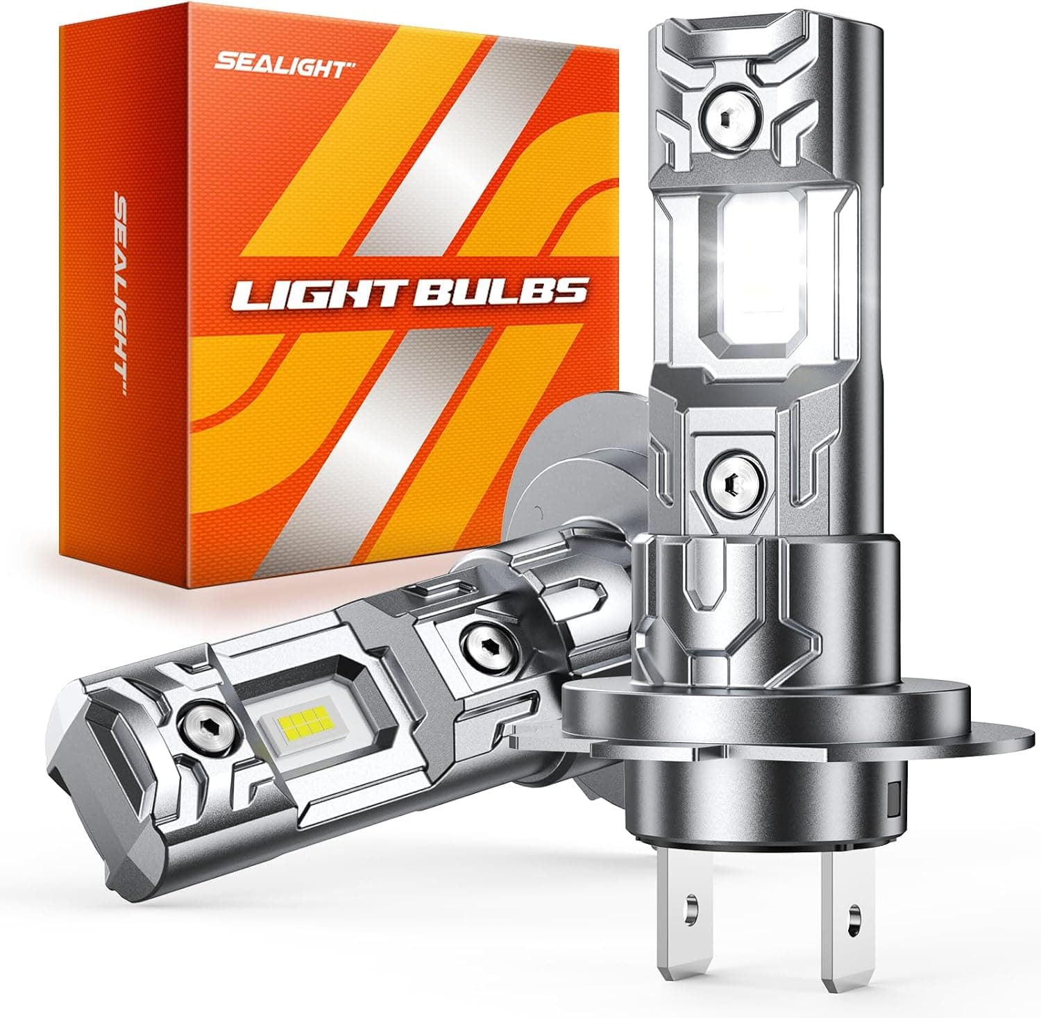 SEALIGHT H7 LED 32000LM 6500K Luz Blanca, Bombilla H7 LED para Kit de Conversión Halógena, Tamaño Halógeno 1:1, Plug and Play, Vida útil de Más de 60000 Horas, 2 Piezas