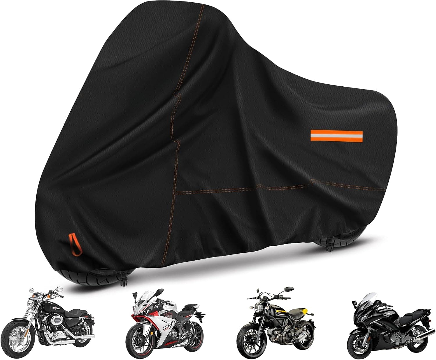 Enzeno Funda Moto Exterior Impermeable 245x105x125cm,Cubierta Moto Exterior