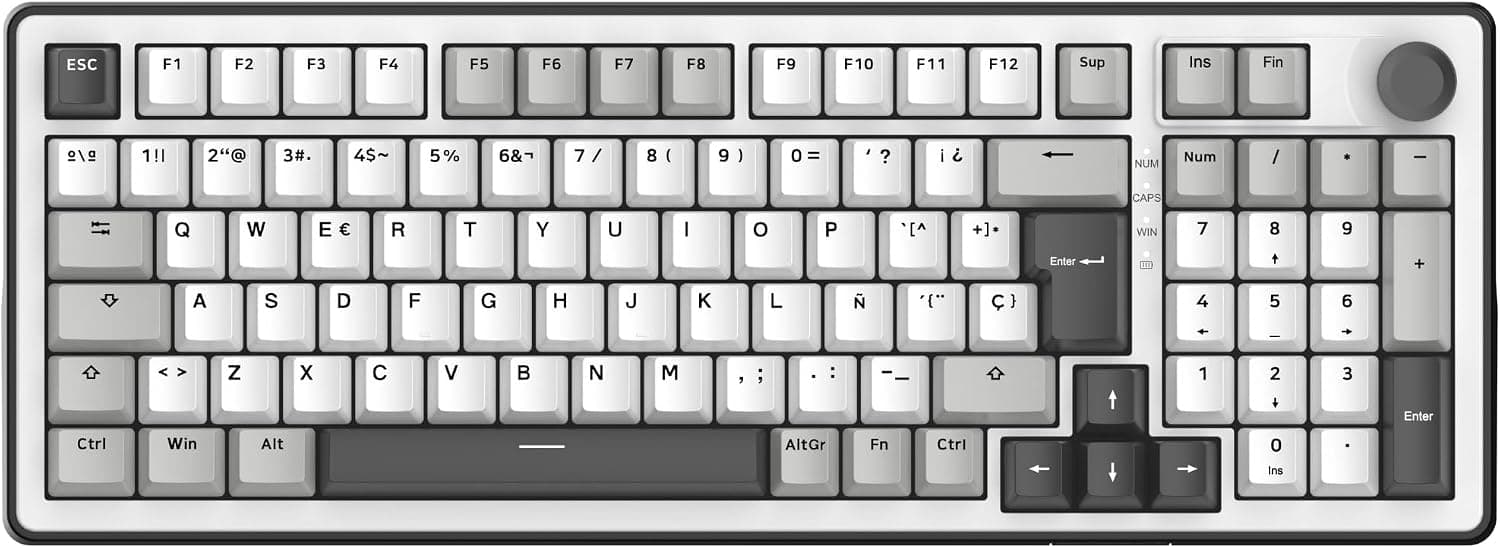The G-Lab KEYZ Elite 400 WG - Teclado Inalambrico Gaming, Mecanico QWERTY Ñ