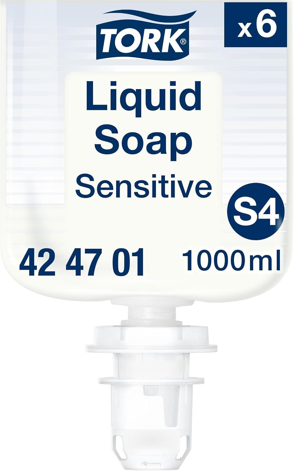Tork Jabón Líquido para Pieles Sensibles, 424701, 6 x 1000 ml