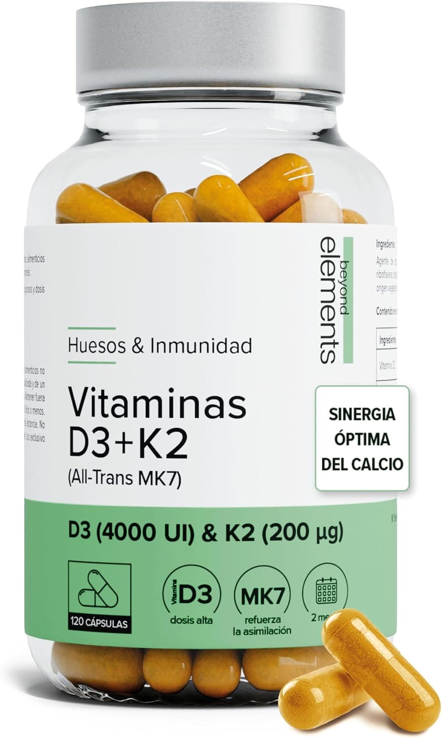 Vitamina D3 4000UI + K2 All-Trans MK7 200µg - Solidez Ósea e Inmunidad
