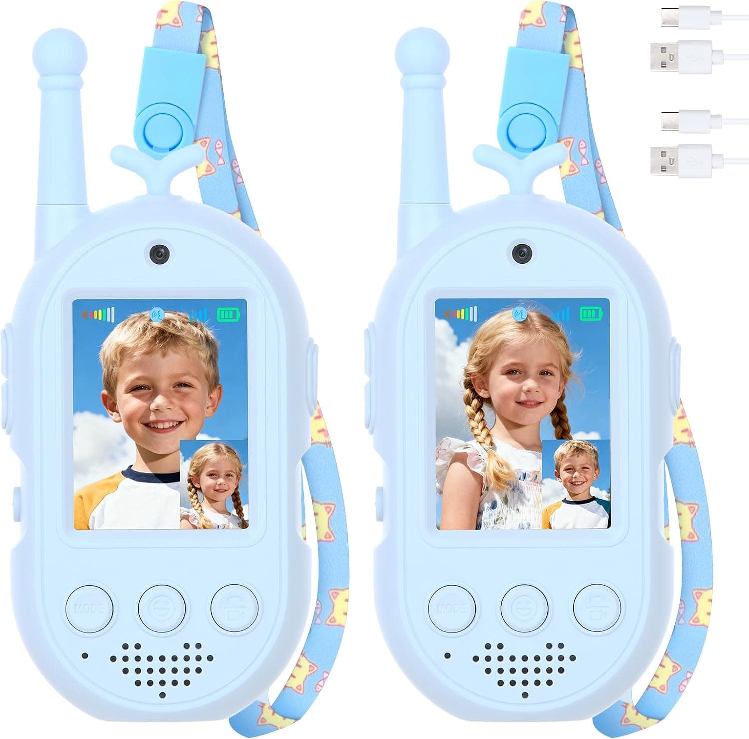 Mafiti Walkie Talkies con Videollamada para Niños 3-8 Años Recargables