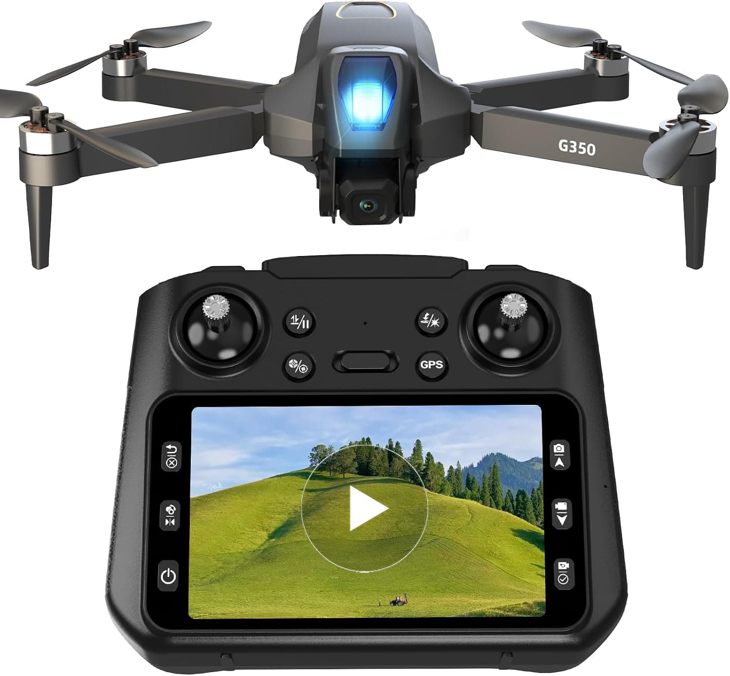 Dron con GPS y cámara de 1080p, drones con mando a distancia con pantalla