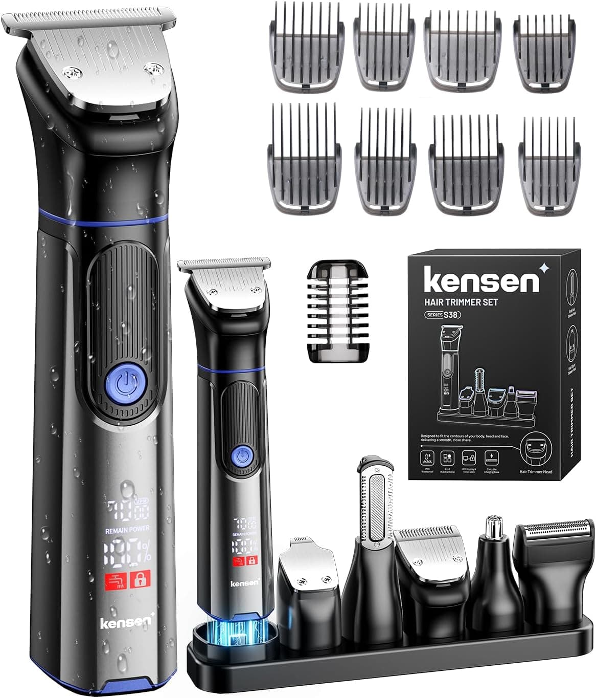 kensen Afeitadora Corporal Masculina 6 en 1, Cabezal Magnético